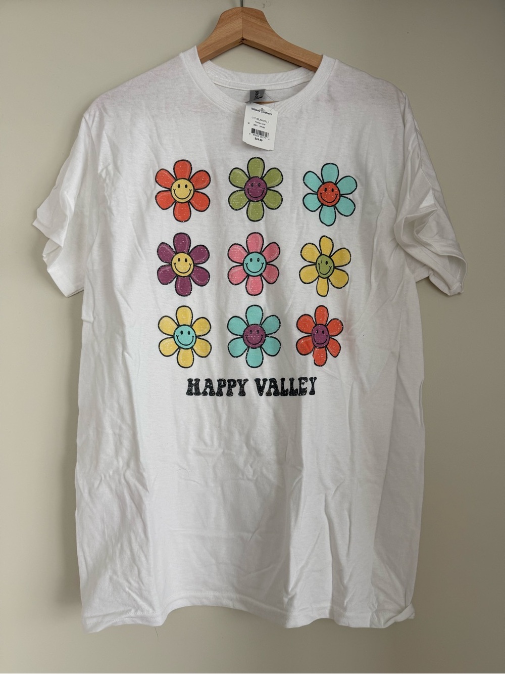 Happy Valley Penn State Smiley Flower Graphic Tee - White